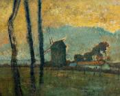 埃德加 德加 : Landscape at Valery sur Somme